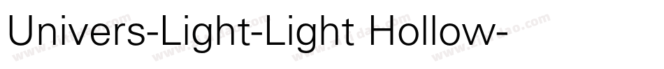 Univers-Light-Light Hollow字体转换